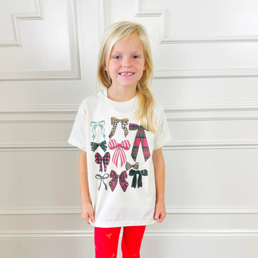Holiday Bows Tee - Youth