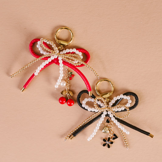 Layered Bows Bag Charm