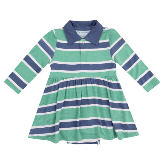 Rugby Stripe Polo Bodysuit Dress