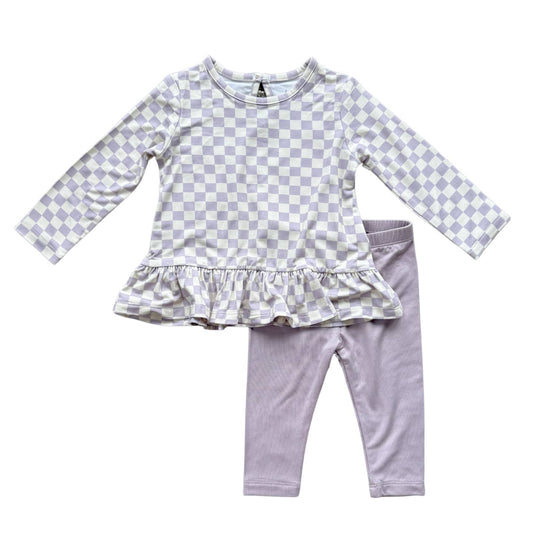 Long Sleeve Peplum Set