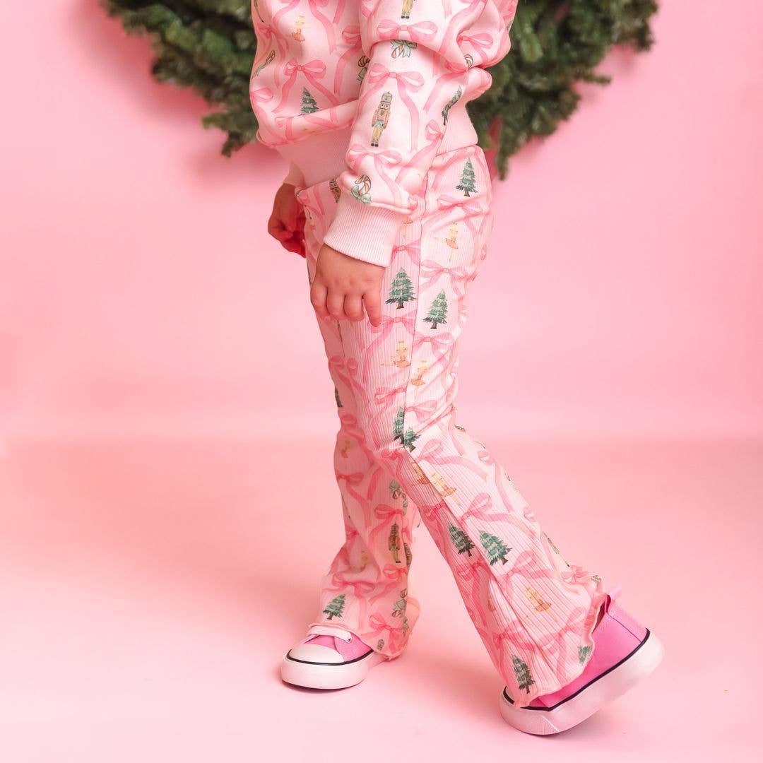 Nutcracker Trellis Christmas Flare Legging