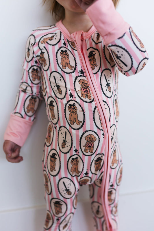Howl-o-Ween Pups Zip Romper