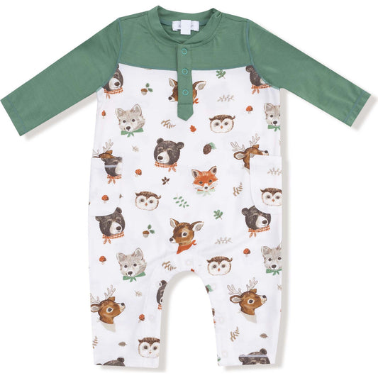 Woodland Animals Faces Romper