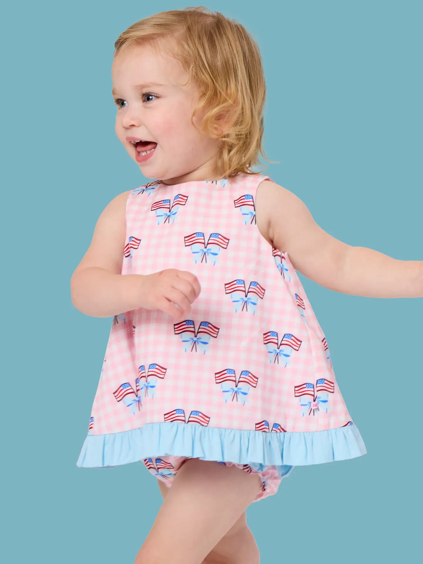 Pink Patriotic Swing Top Bloomer Set
