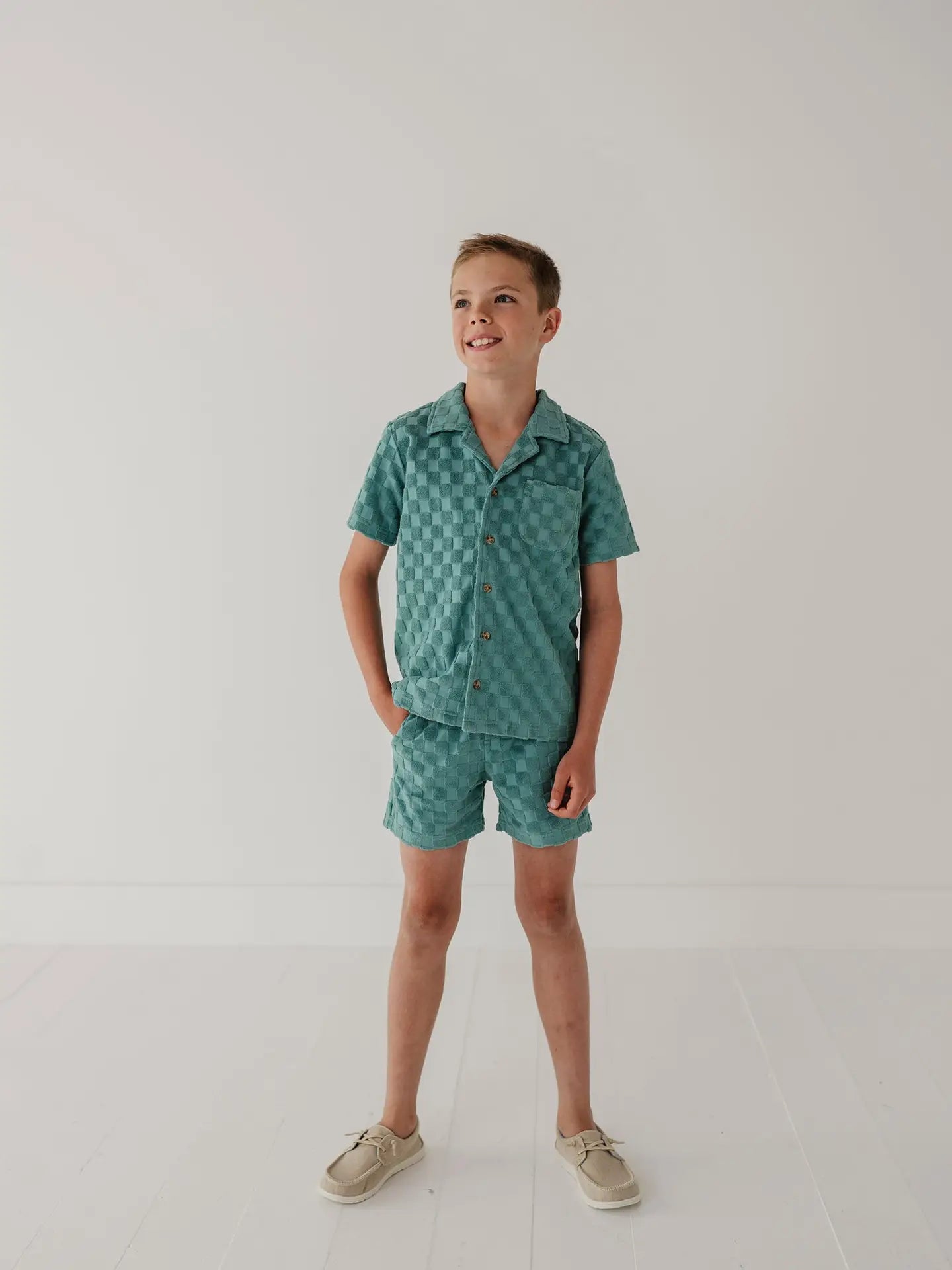 Boy's Terry Button Top
