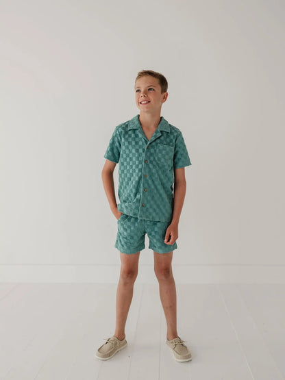 Boy's Terry Button Top