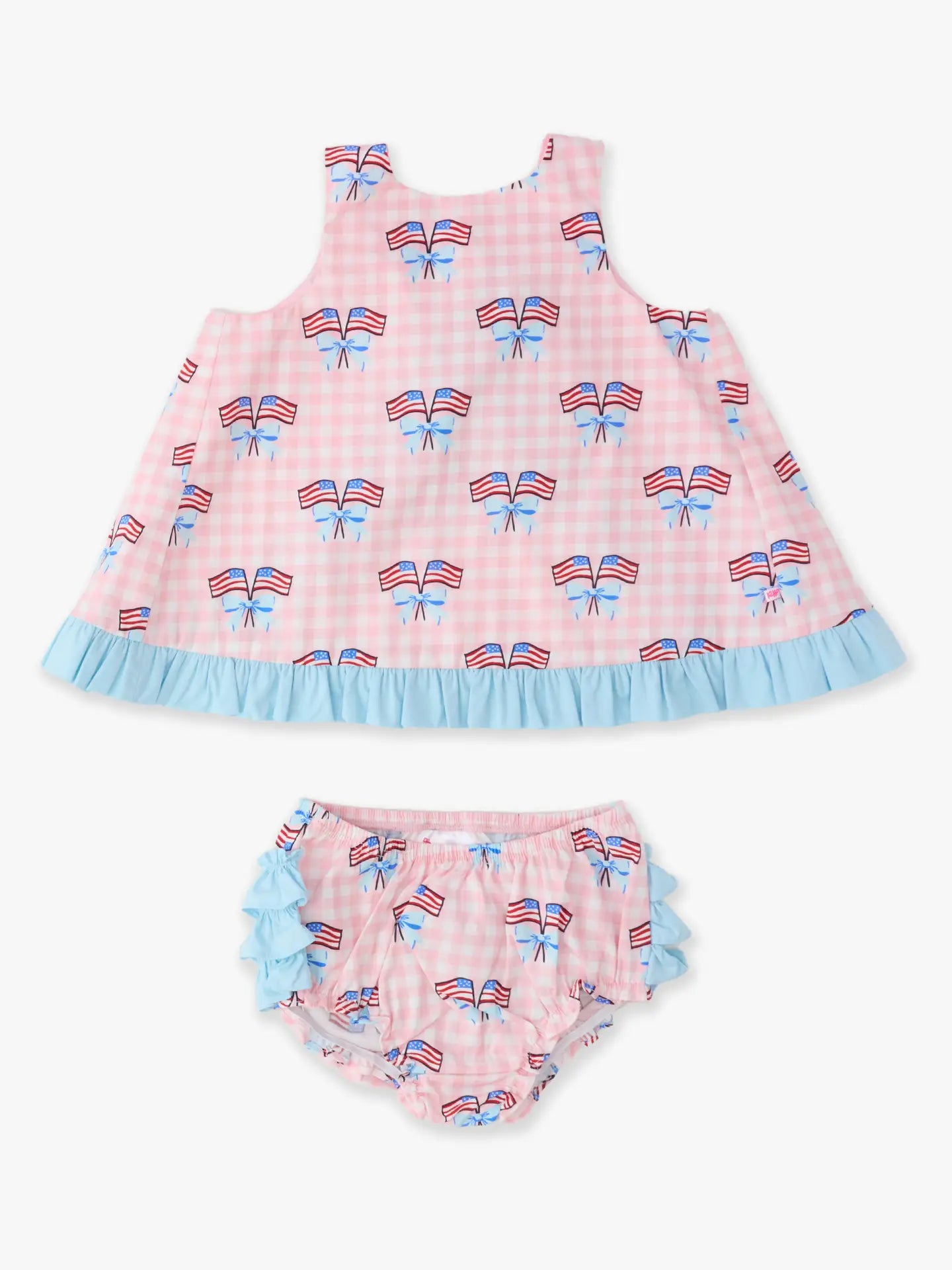 Pink Patriotic Swing Top Bloomer Set
