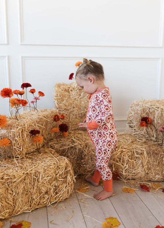 Fall Snuggles Zip Romper
