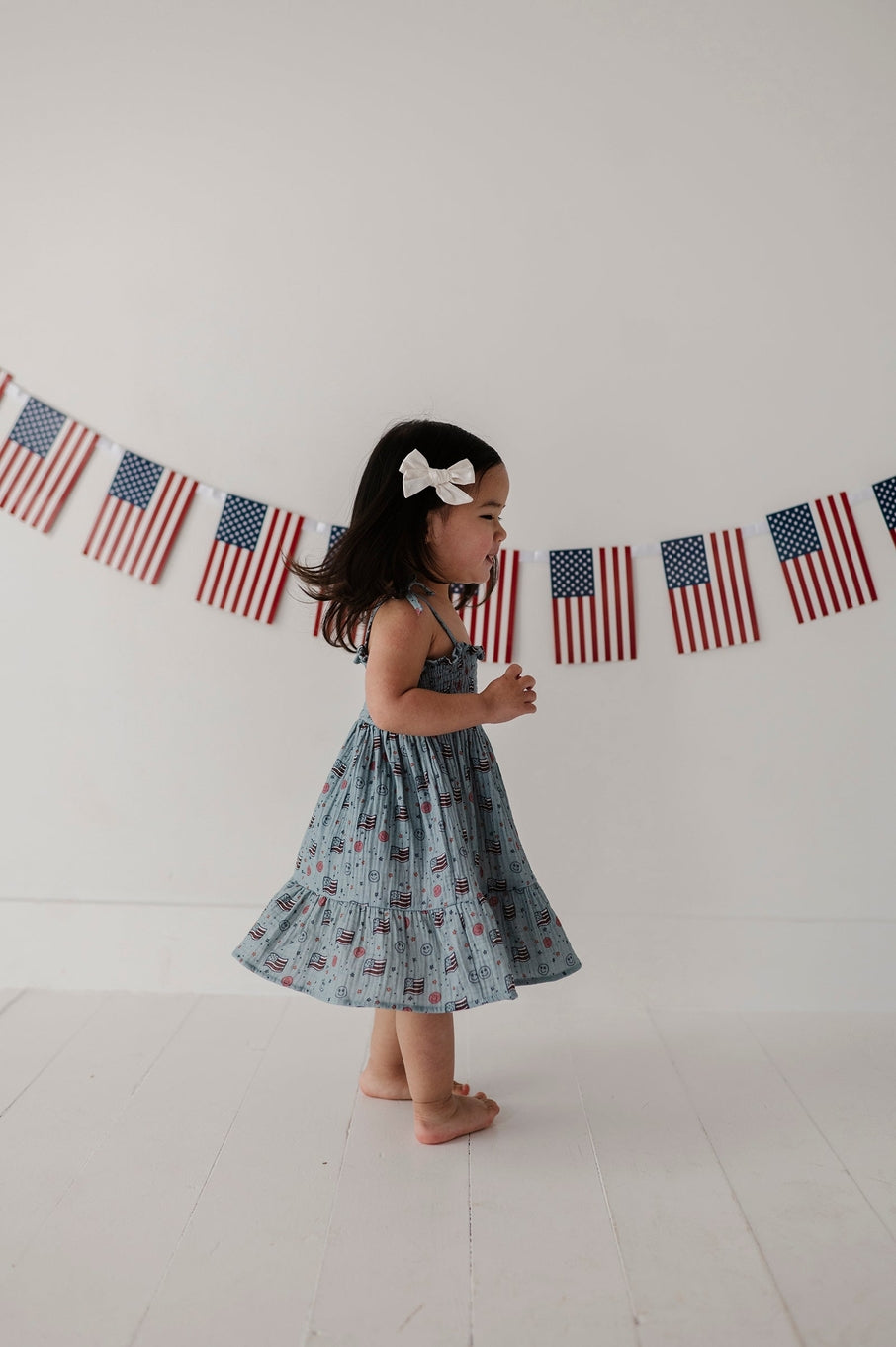 Retro America Tiered Mini Dress