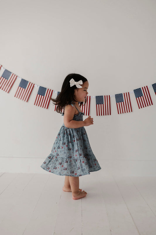 Retro America Tiered Mini Dress