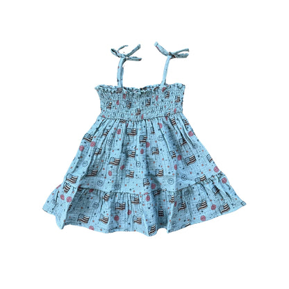 Retro America Tiered Mini Dress