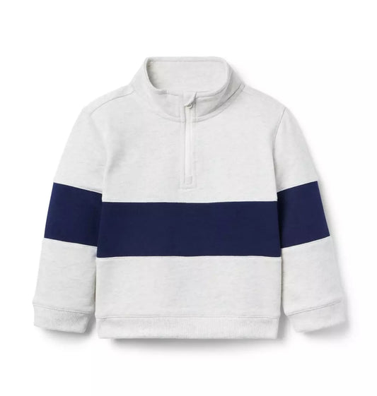 Stripe Half Zip Sweatshirt