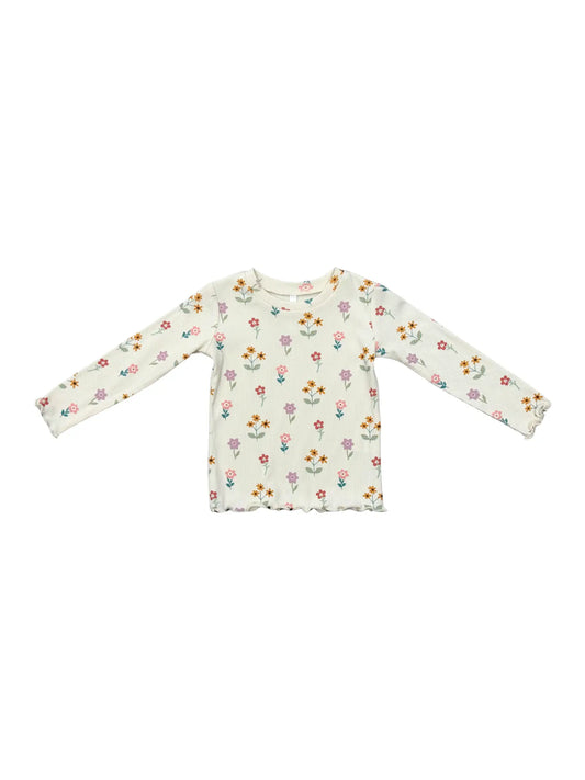 Meadow Bloom Lettuce Hem Tee