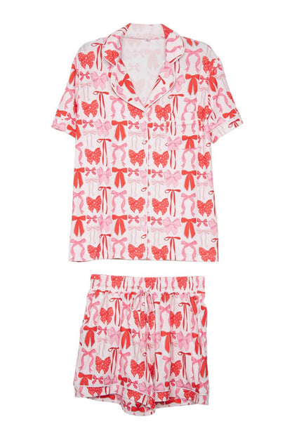 Pink & Red Coquette Bow PJs