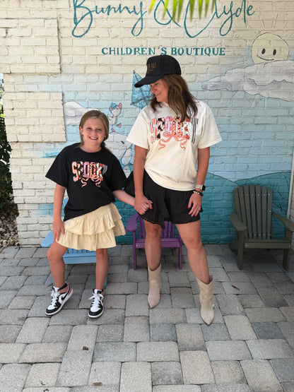 Adult Preppy Spooky Bow Tee