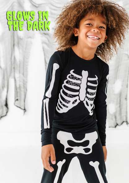 Bones Glow-in-the-Dark PJ - Grey Webs