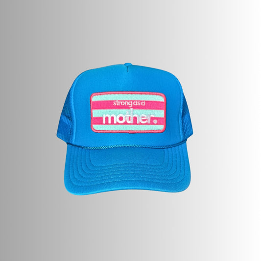 Patch Trucker Hat - Neon Blue