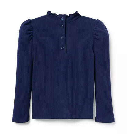 Navy Ribbed Turtleneck