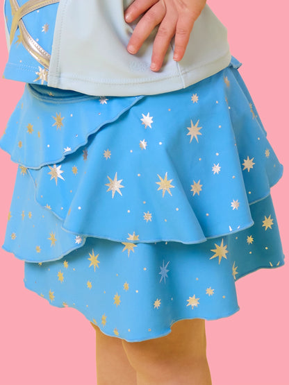Crystal Blue Active Tiered Skort