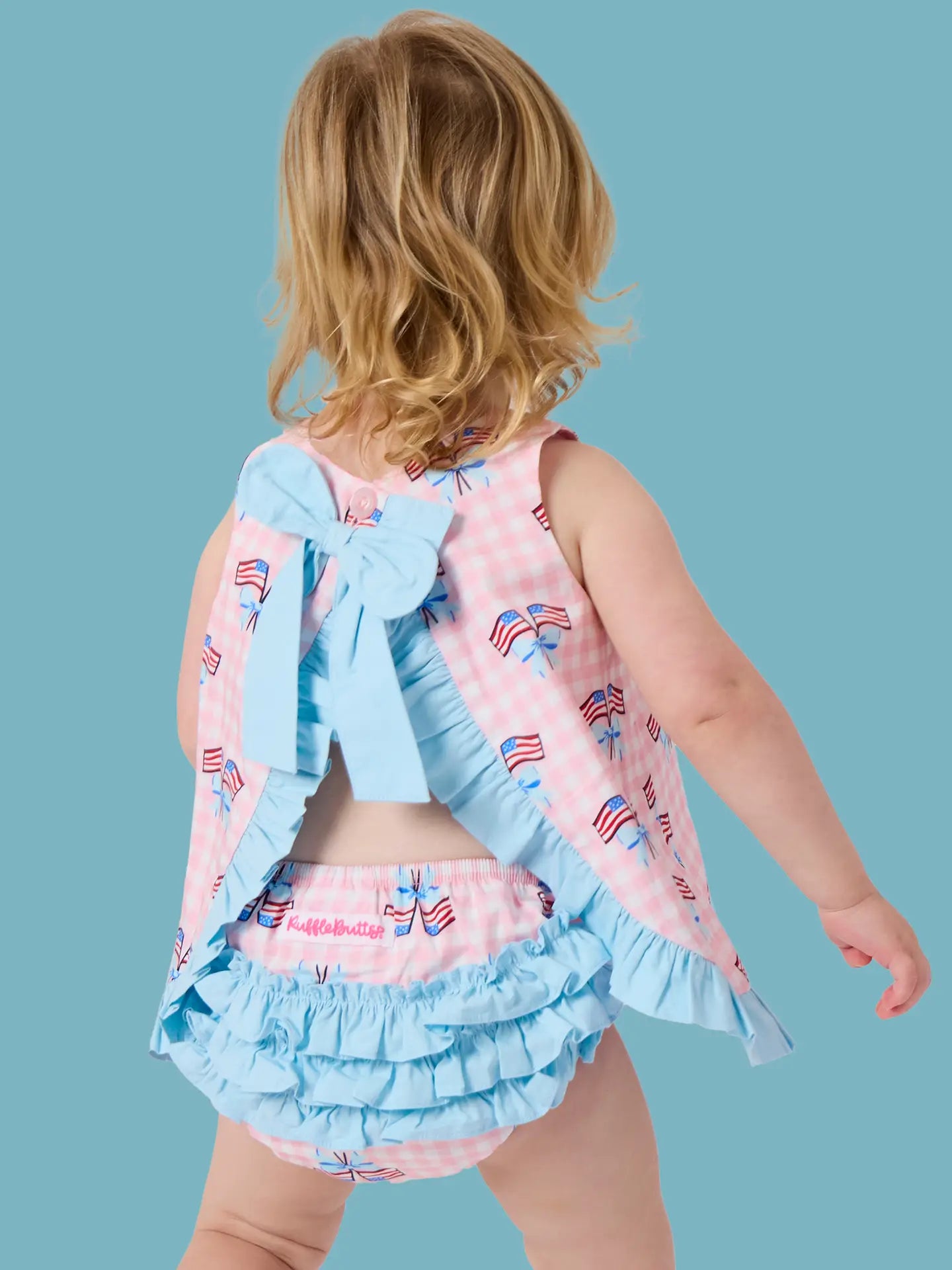 Pink Patriotic Swing Top Bloomer Set