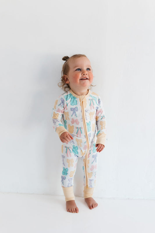 Easter Bows Zipper Romper