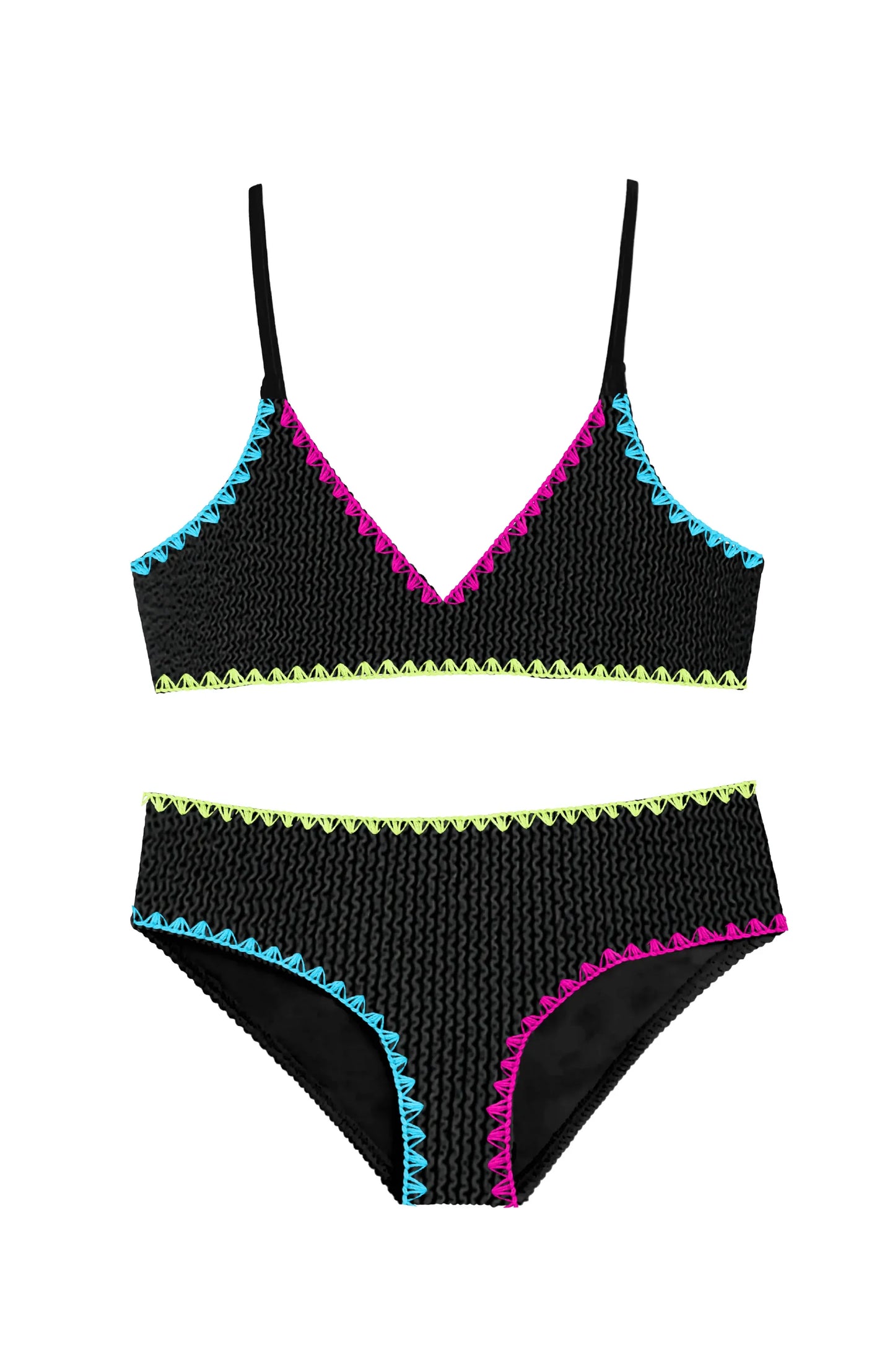 Fleur Crinkle Bikini Swimsuit