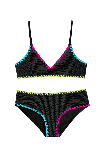 Fleur Crinkle Bikini Swimsuit