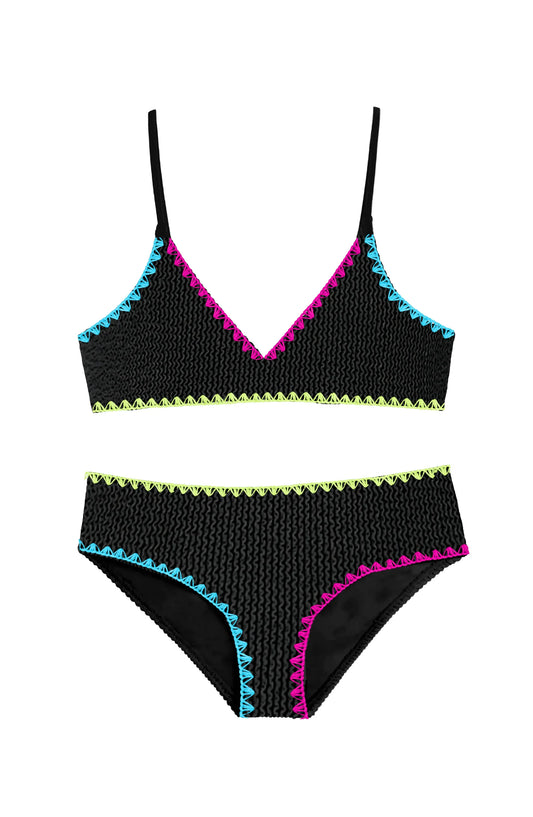 Fleur Crinkle Bikini Swimsuit