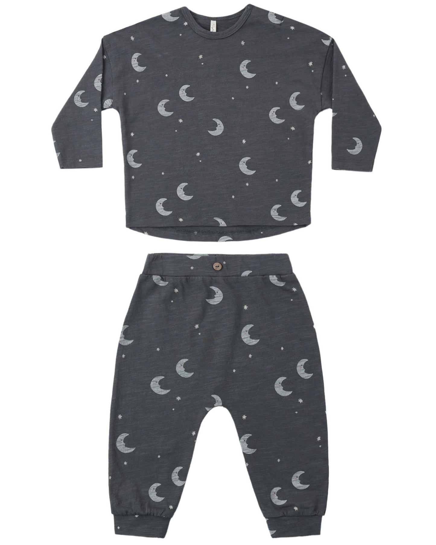 Long Sleeve Tee + Pant Set - Moon