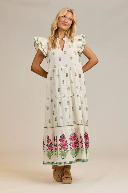 Women's Ivory Block Dress