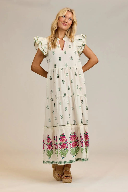 Women's Ivory Block Dress