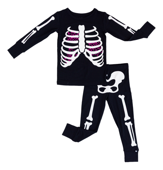Bones Glow-in-the-Dark PJ - Pink Webs