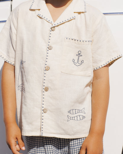 Lapel Collar Shirt - Sailor