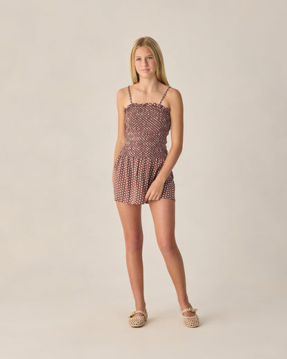 Teen Daria Mini Dress - Chocolate Polka Dot