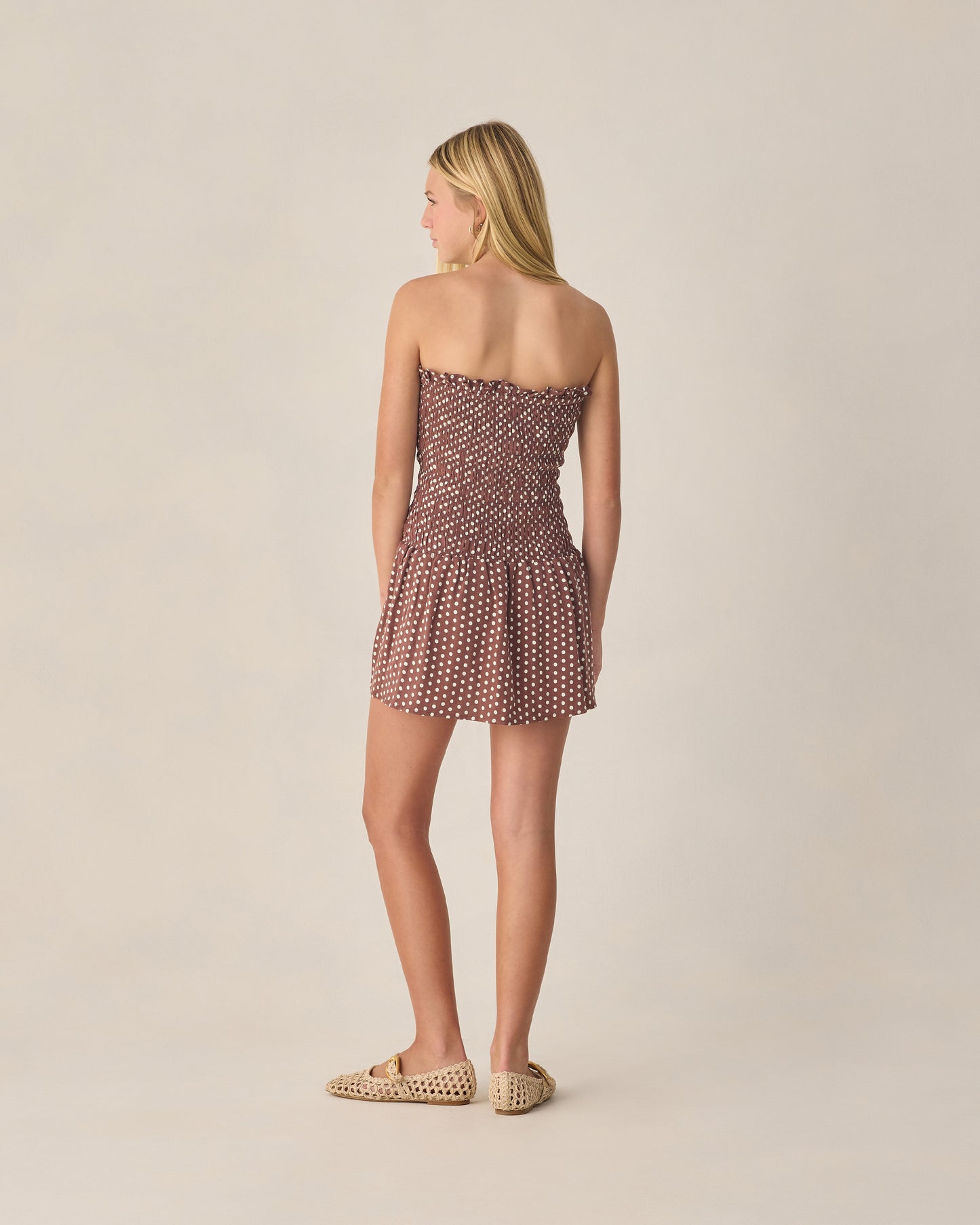 Teen Daria Mini Dress - Chocolate Polka Dot