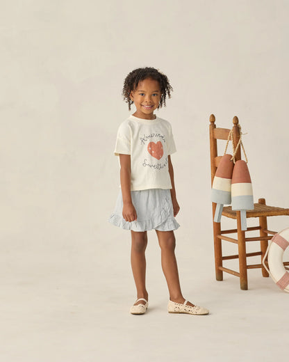 Wrap Ruffle Skirt - Light Blue