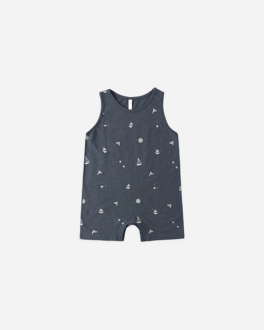Sleeveless One-Piece Maritime