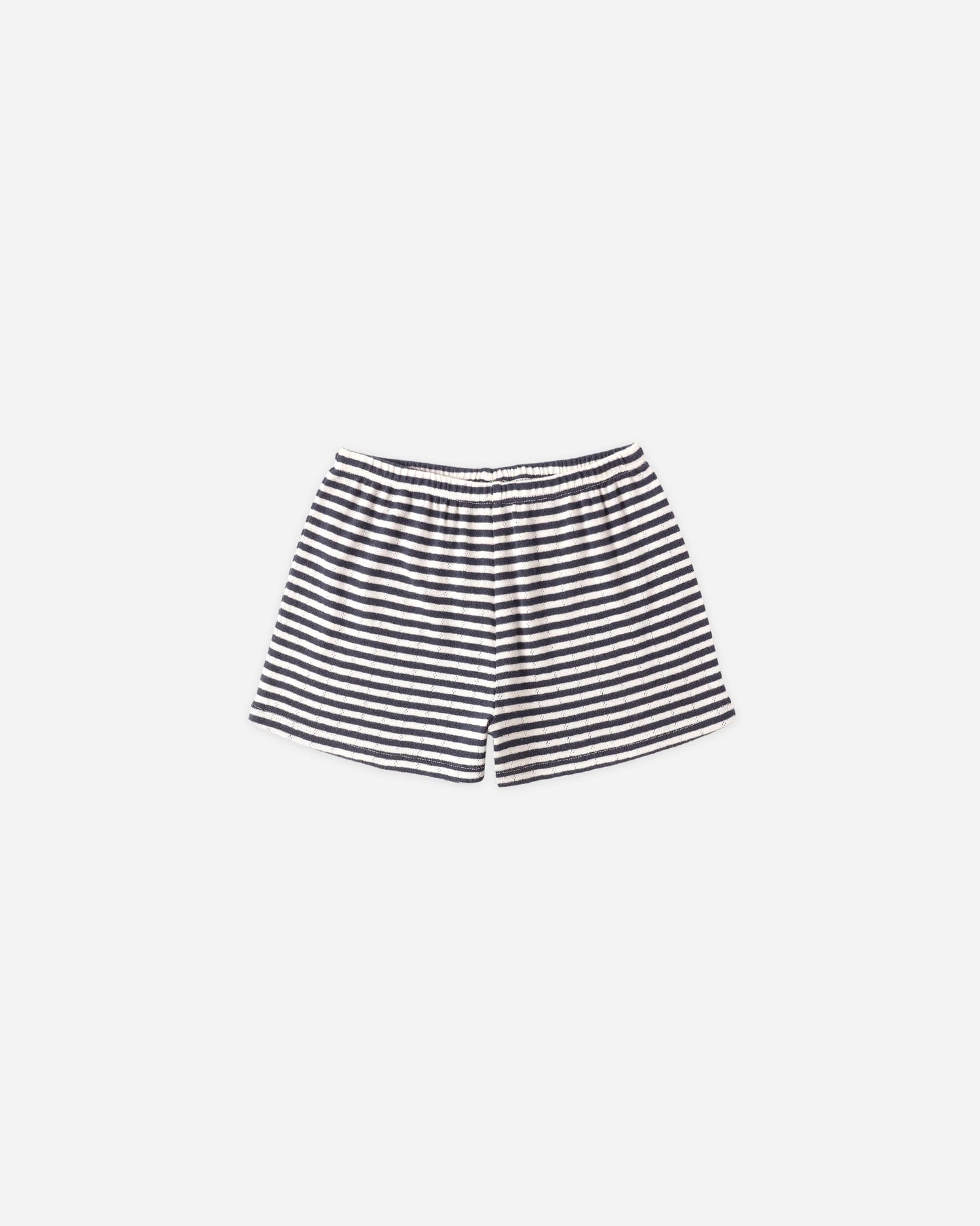 Pointelle Shorts Navy Stripe