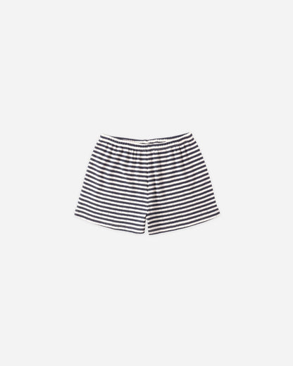 Pointelle Shorts Navy Stripe