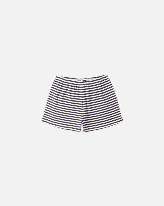 Pointelle Shorts Navy Stripe