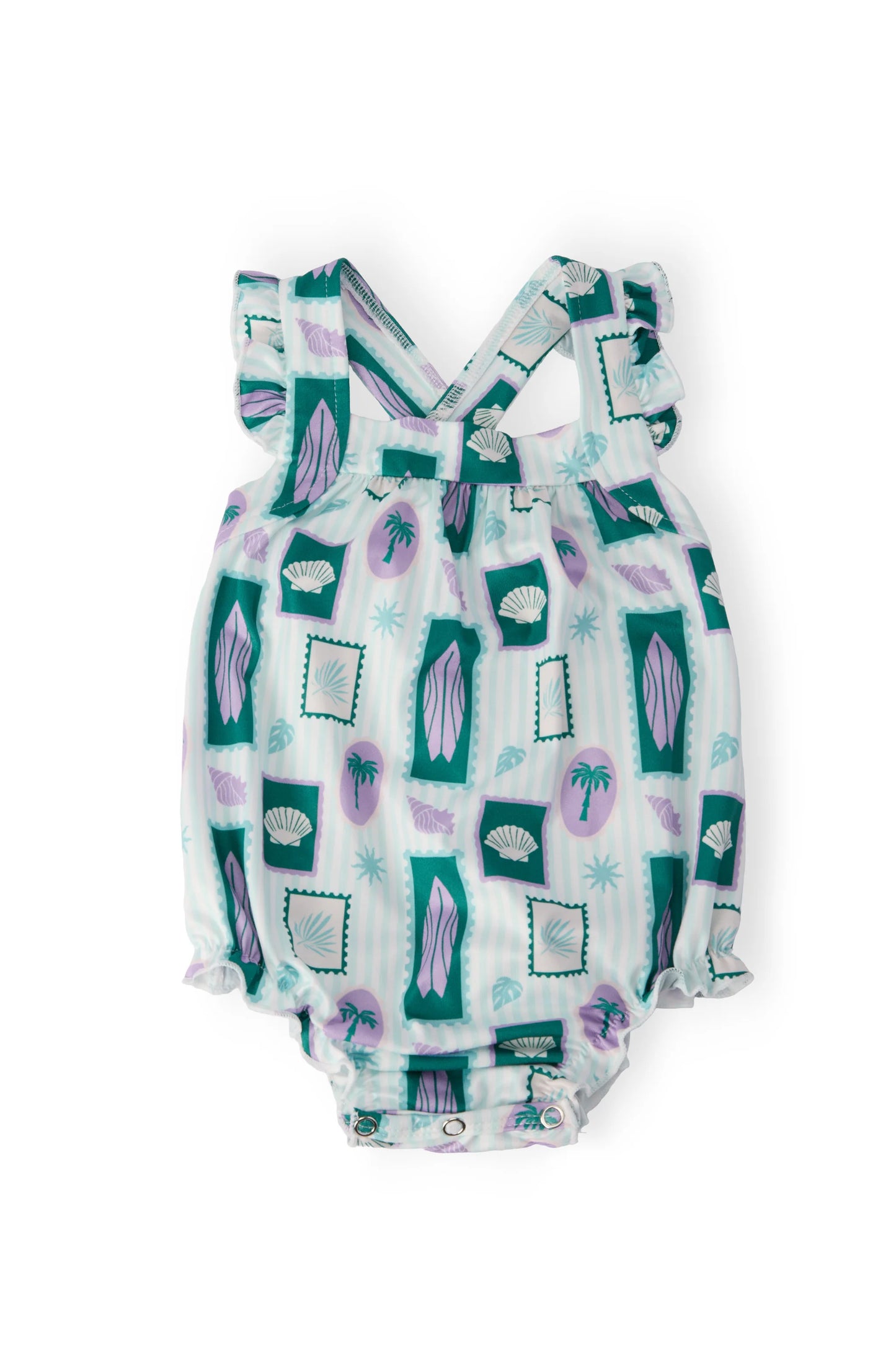 Surfer Girl Ruffle Romper