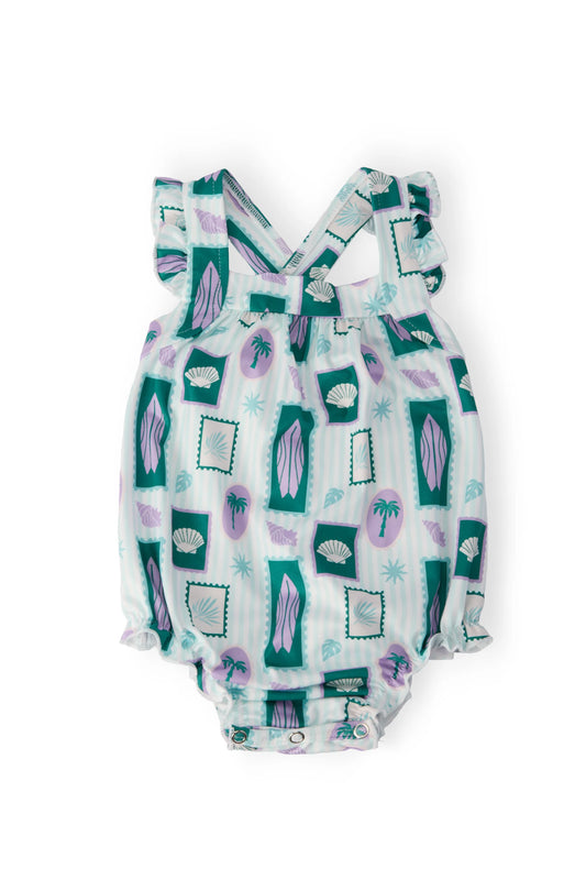 Surfer Girl Ruffle Romper