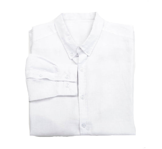 Men's White Linen Shirt