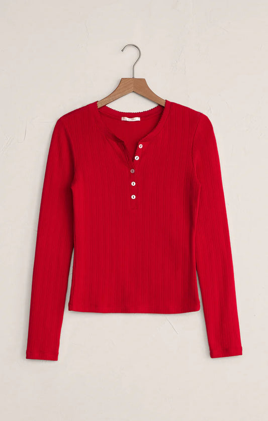 Holly Pointelle LS Top - Adult