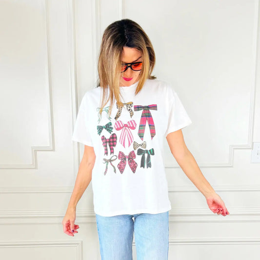 Holiday Bow Adult Tee