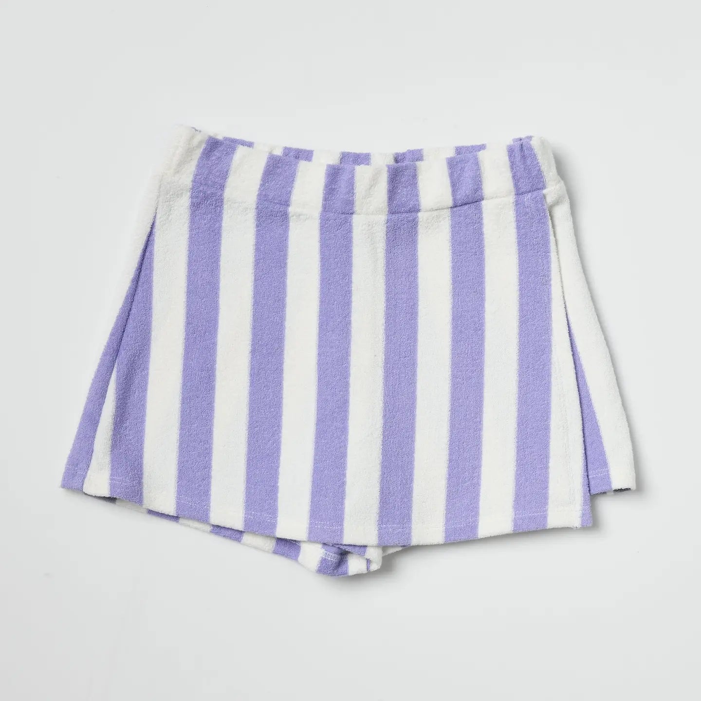 Purple Striped Terry Skort