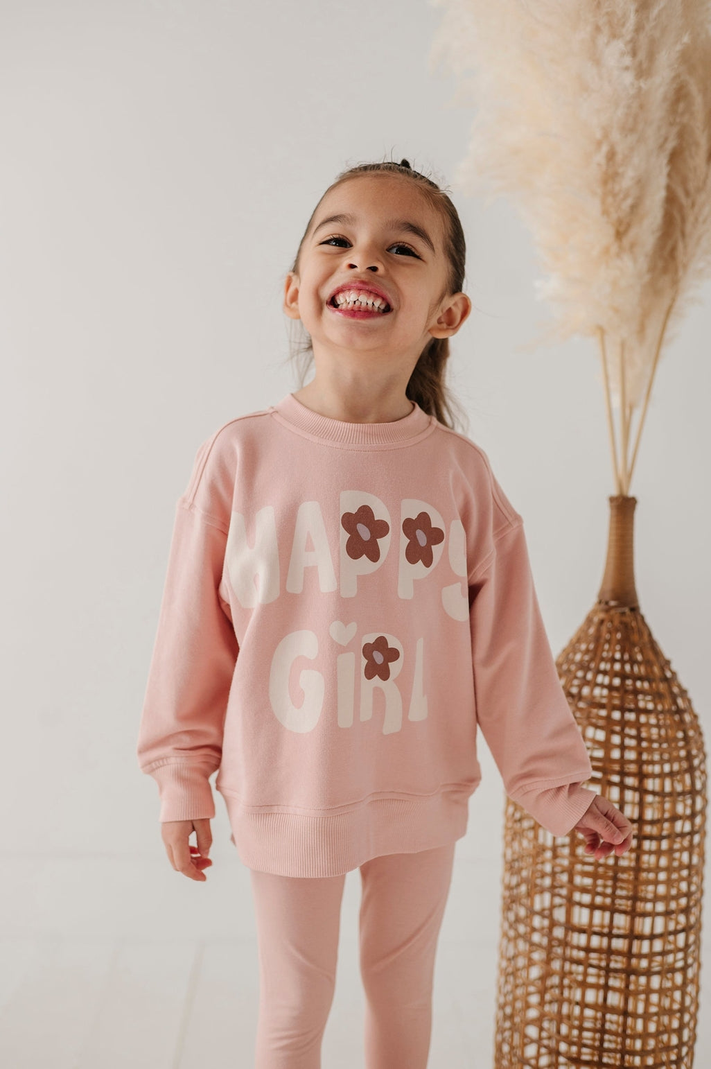 Boxy Sweatshirt - Happy Girl