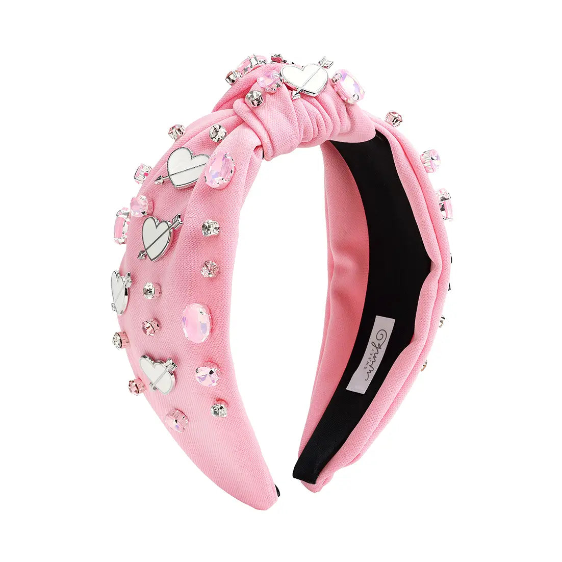 Pink Hearts Headband - Youth