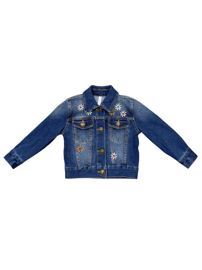Girl's Denim Jacket - Dark Blue Wash