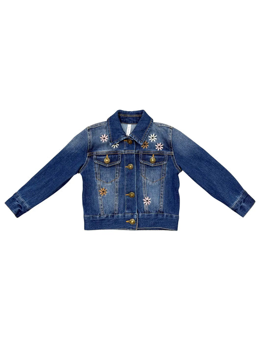 Girl's Denim Jacket - Dark Blue Wash